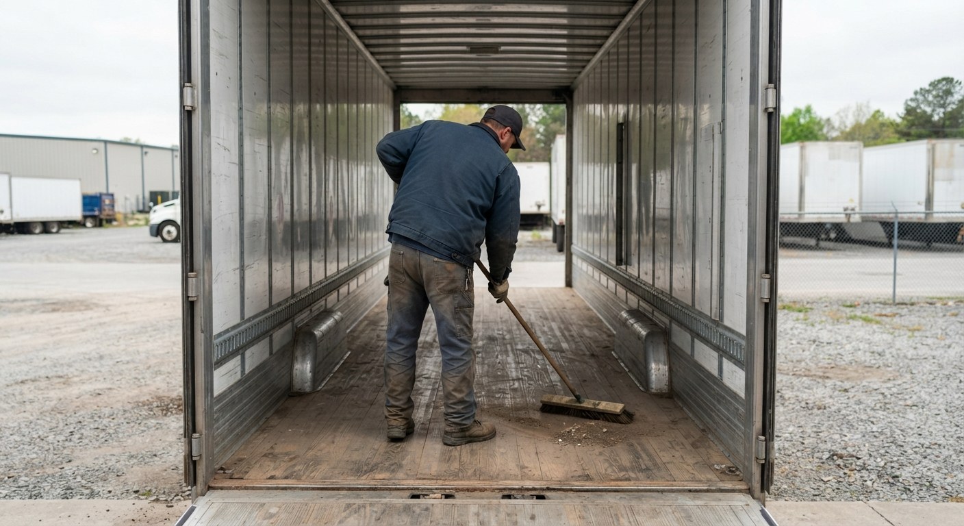 A driver in the cab